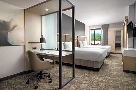 Suite with Two Queen Beds and Roll-in Shower - Mobility and Hearing Accessible