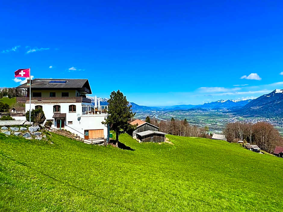 Aparthotel-Almgasthaus Gemsli - A bisal Österreich überm Schweizer Rheintal