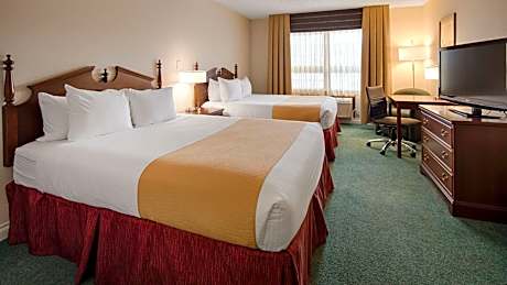 Queen Room with Two Queen Beds and Mobility Accessible Roll-In Shower