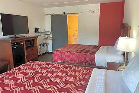 Queen Room with Two Queen Beds, Mobility Access and Roll-In shower, Non-Smoking