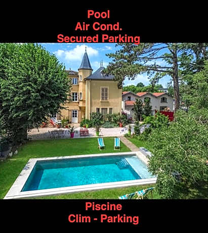Aux Tourelles 1888 - Tres Proche Lyon #Clim #Piscine #Netflix #Parking Payant Securise