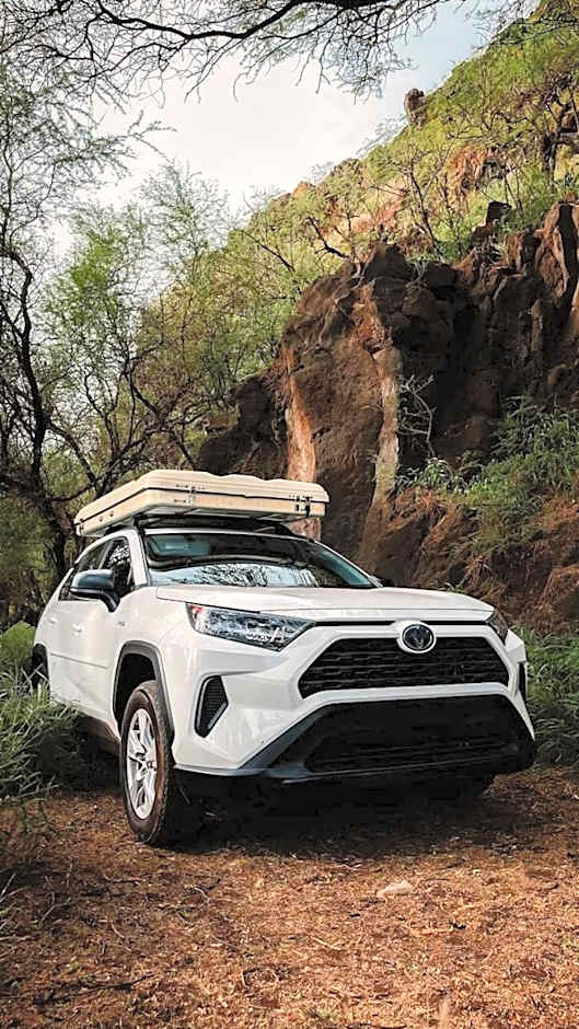 CampCar Maui Jeeps SUVs Hybrid Camper van Rentals with equipment and Travel Advice