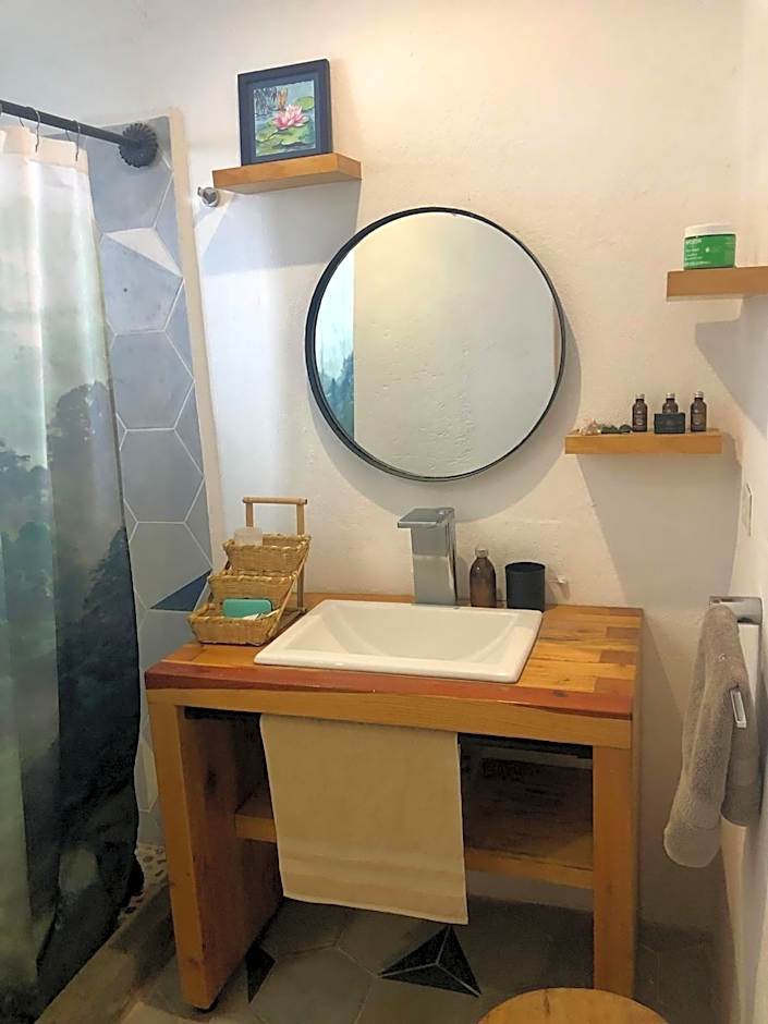 Departamento en planta baja con patio, dos habitaciones con dos ba¿os completos sala y cocina integral Vistas desde la azotea de