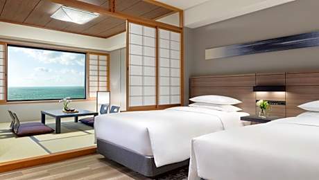 Twin Room with Tatami Area and Ocean View