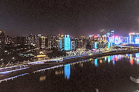 观澜&超高层落地窗270°看江景重庆夜景 近地铁站 洪崖洞的两居室