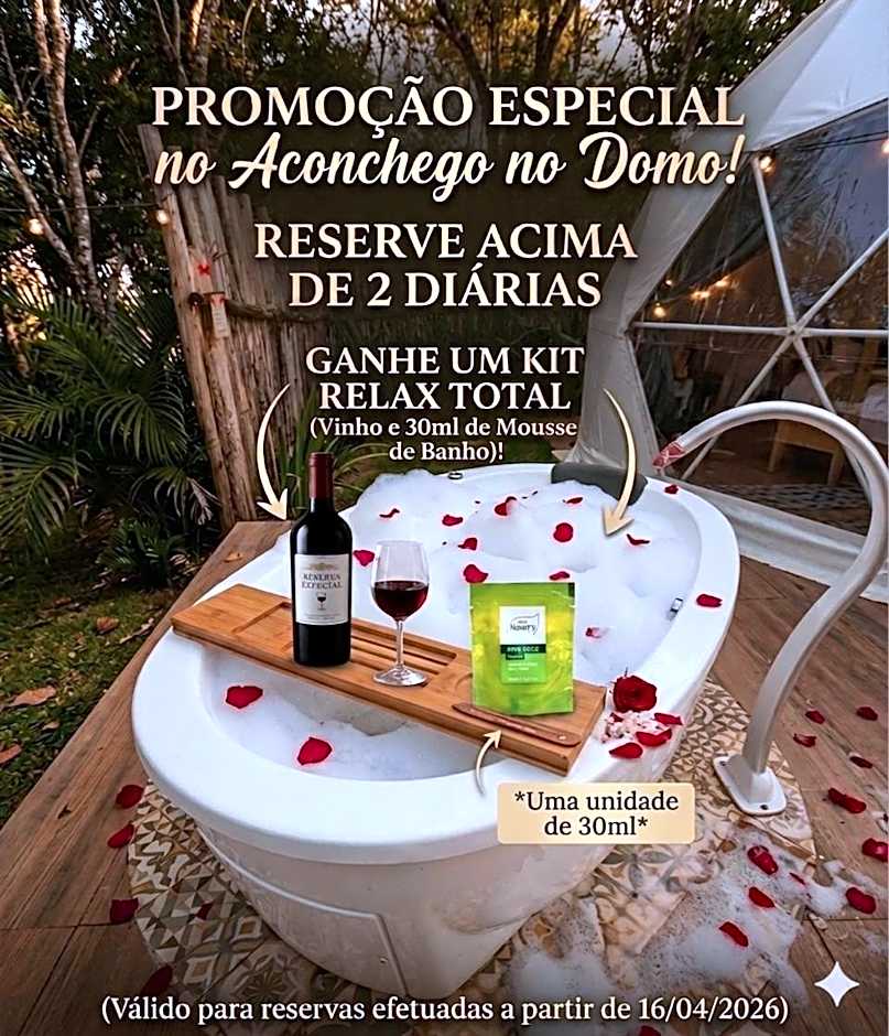 Aconchego no Domo BANHEIRA com AQUECIMENTO 7,5km centro Águas de Lindoia com COM CAFÉ, internet Starlink