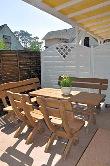 Błękitne domki przy morzu