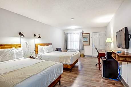 Double Room with Two Double Beds and Pool View - Non-Smoking