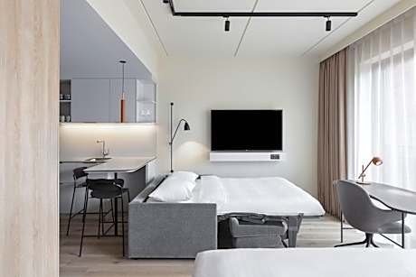 Family Studio with Sofa Bed and Courtyard View