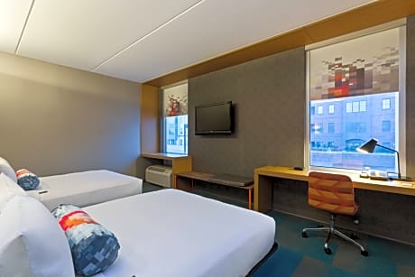 Queen Room with Two Queen Beds and Roll-in Shower - Mobility and Hearing Accessible