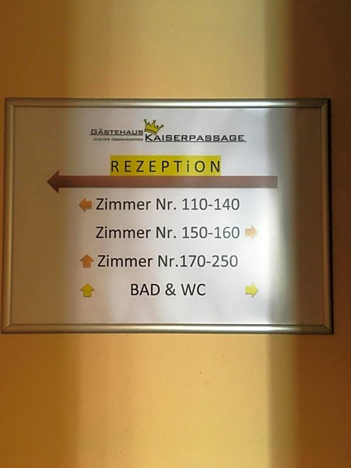 Gästehaus Kaiserpassage- Ihr Cityhostel