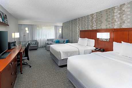 Guest Room with Two Queen Beds and Sofa Bed