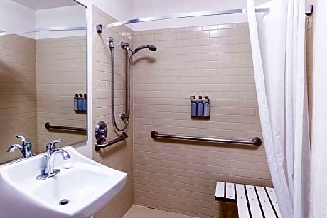 Mobility Accessible One Bedroom Suite Queen Roll-In Shower