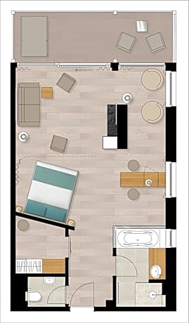 Luxury Suite with Balcony and Lake View