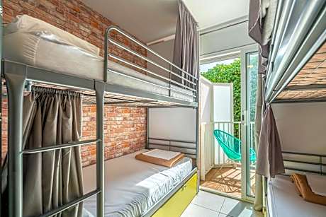 Bed in 6-Bed Mixed Dormitory Room with Private Balcony
