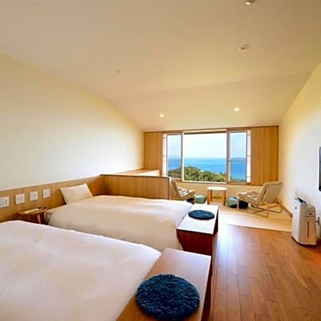 Twin Room with Tatami Area and Ocean View - Non-Smoking