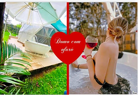 Aconchego no Domo BANHEIRA com AQUECIMENTO 7,5km centro Águas de Lindoia com COM CAFÉ, internet Starlink