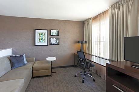 One-Bedroom King Suite with Sofa Bed - Mobility/Hearing Accessible with Roll-In Shower