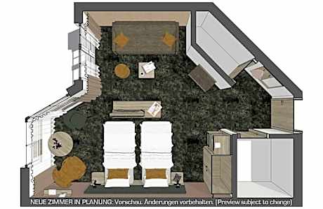 Deluxe Double or Twin Room with Mountain View