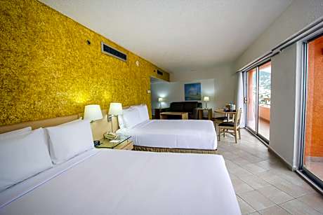 Junior Suite, 2 Double Beds, Balcony, Partial Ocean View