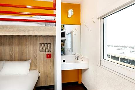 Break Room with Two Twin Beds and One Bunk Bed