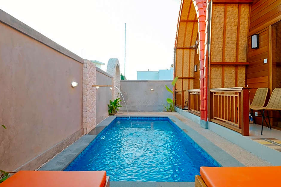 Murna Villa 3, A modern Balinese wooden house 360 GWK view