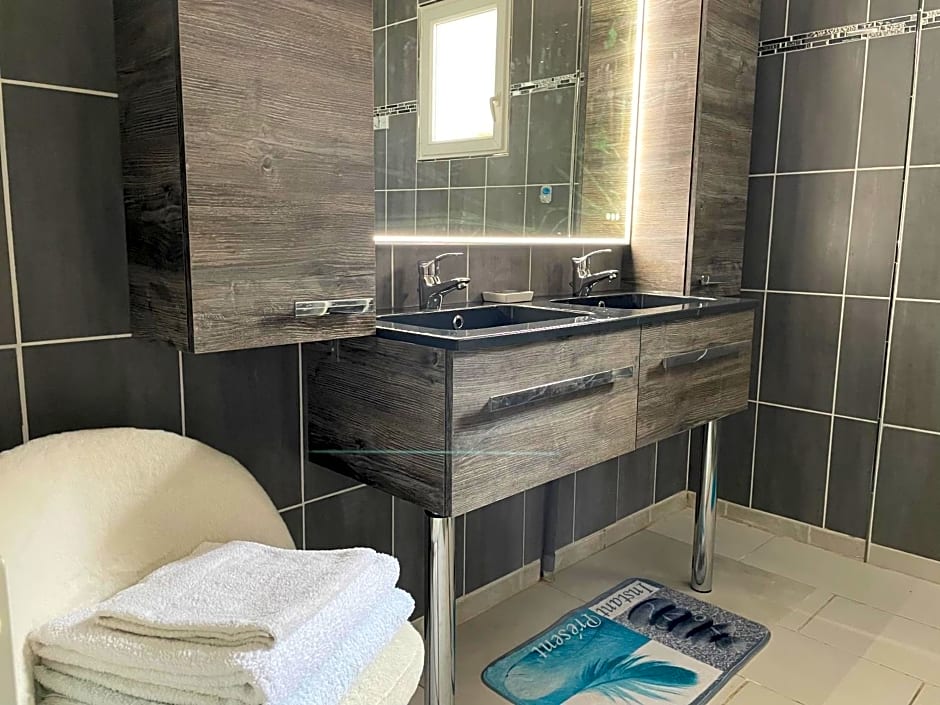 Maison entière 4 lits 8 pl avec jacuzzi proche du safari de Peaugres