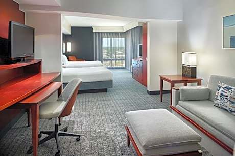 Large Queen Room with Two Queen Beds with Sofa Bed and Roll-In Shower - Mobility and Hearing Accessible