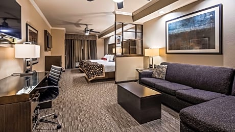 2 Queen Mobility Accessible Comm Assist Roll In Shower Desk Microwave Fridge NSMK Full Breakfast