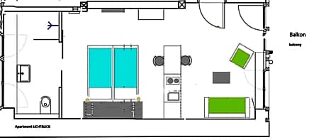 Apartment Augenweide with Balcony