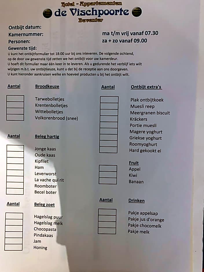 Hotel de Vischpoorte, centrum Deventer en aan de IJssel