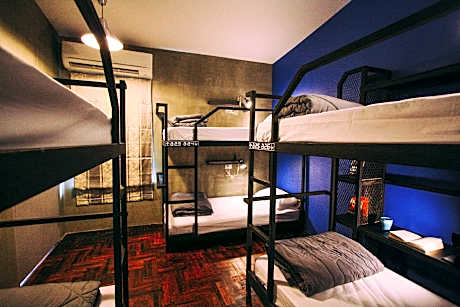 bunk bed shared bathroom