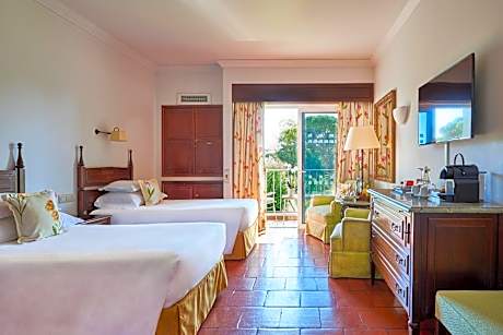 Classic Family Room with Land View