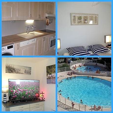Location T2 de 40m², Climatisée, Mer 300m, Piscine