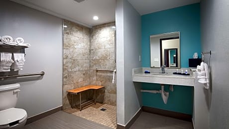 1 King Mobility Accessible Comm Assist Roll In Shower Microwave Fridge Wifi Nsmk Full Breakfast