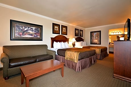 Suite-2 Queen Beds, Non-Smoking, 42 Inch Lcd Tv, Sofabed, Microwave And Refrigerator, High Speed Int