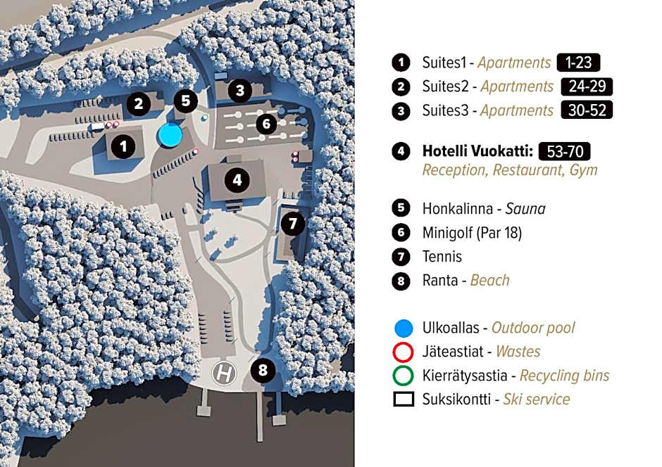 Aateli Lakeside Chalets - former Vuokatti Suites