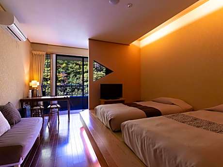 Twin Room with Open-Air Bath