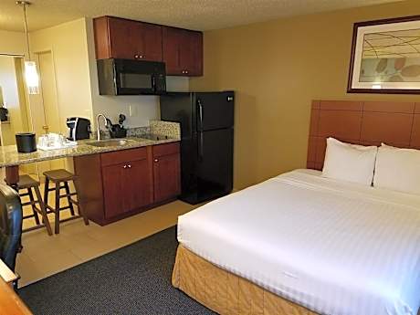1 King Bed, Non-Smoking, High Speed Internet Access, Microwave And Refrigerator, Coffee Maker, Iron 