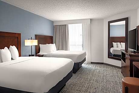 2 ROOM SUITE-2 DOUBLE BEDS-NONSMOKING WIFI AVL-SLEEPER SOFA-MICROWAVE-REFRIGERATOR COMP COOKED TO OR