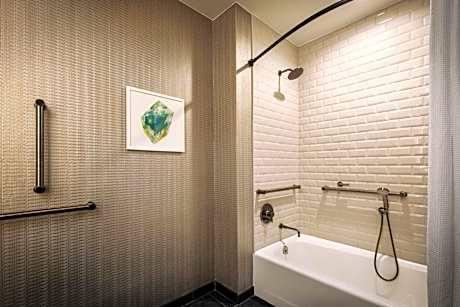 Double Room with Two Double Beds and Roll-in Shower - Mobility Access