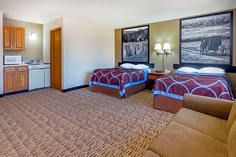 2 Queen Beds Efficiency Non-Smoking