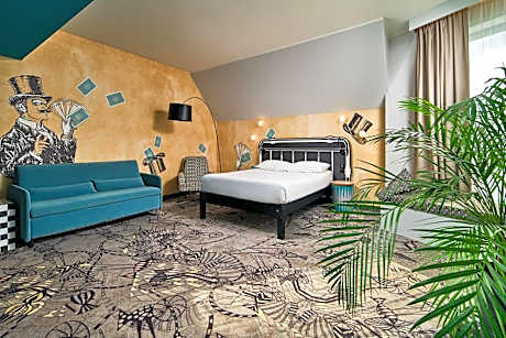 Standard Room with One Double Bed, a Sofa Bed and  a balcony