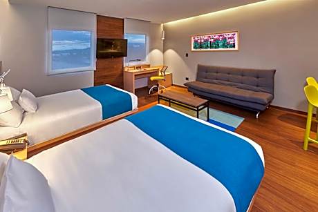 Double Suite with Two Double Beds and Sofa Bed