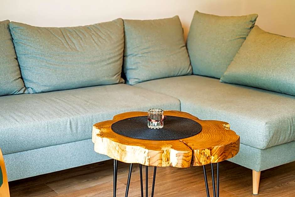 Przystań nad Sanem z widokiem na góry i rzekę