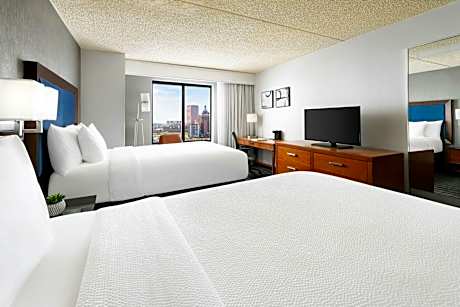 Double Room with Two Double Beds and Ocean View