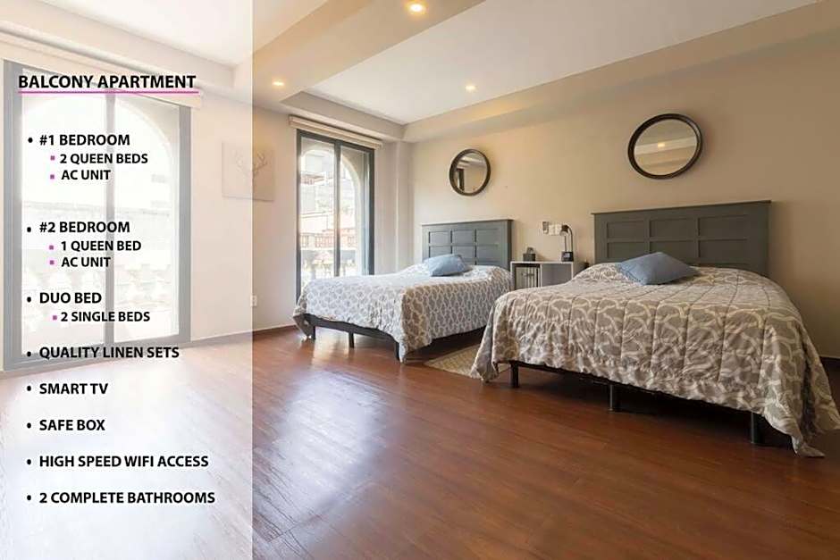 306 Zocalo Cathedral 2Bdrm 2bath apt AC Rooftop