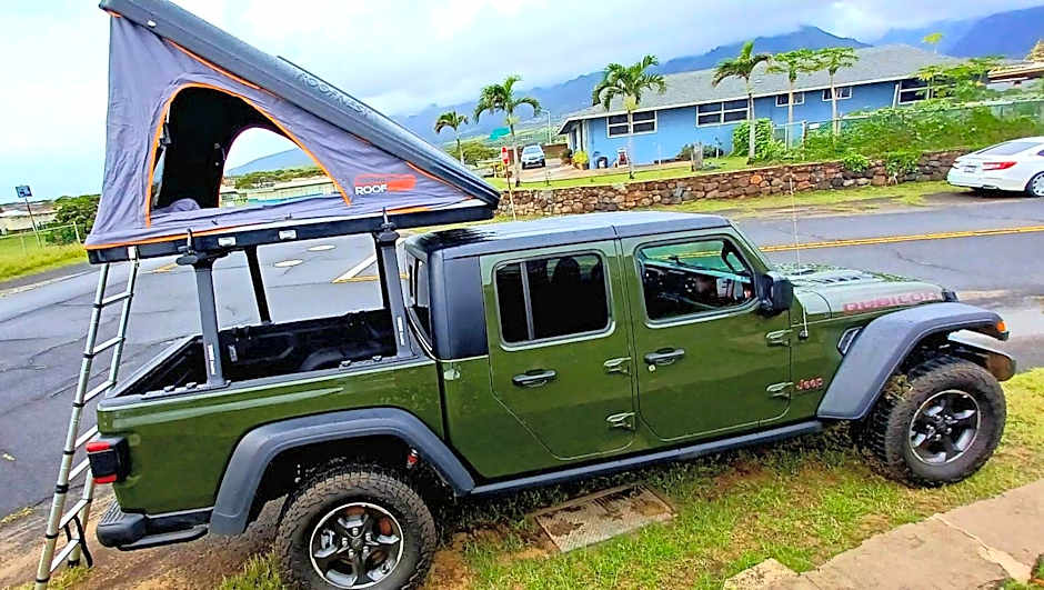 CampCar Maui Jeeps SUVs Hybrid Camper van Rentals with equipment and Travel Advice