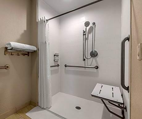 Queen Room with Two Queen Beds and Communications Mobility Accessible Roll-In Shower