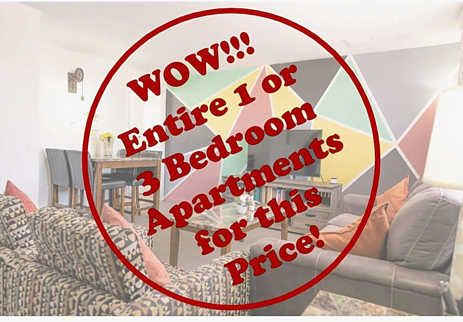 Home Style Apartments - 1 & 3 BR Suites with Full Kitchen